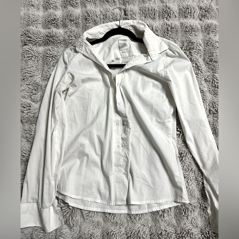 TWIK | L | White Button Down Shirt